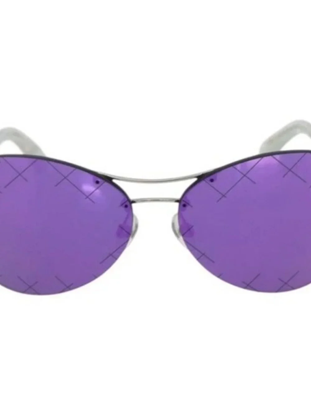 CHANEL Sunglasses metal Purple CC Auth SW1993V